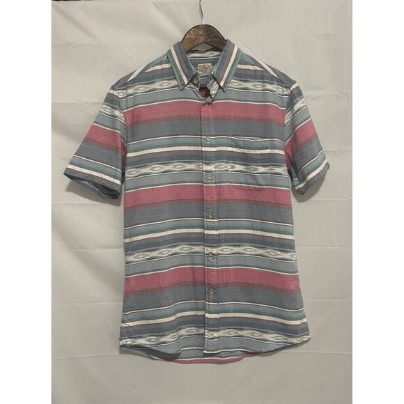 Faherty Short Sleeve Western Wave Collared Button Down Men’s Small - Picture 1 of 10